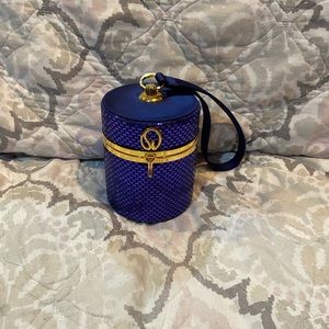 St. John sequin blue wristlet